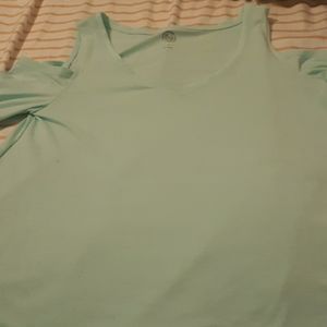 Mint Green Long sleeve with open shoulders